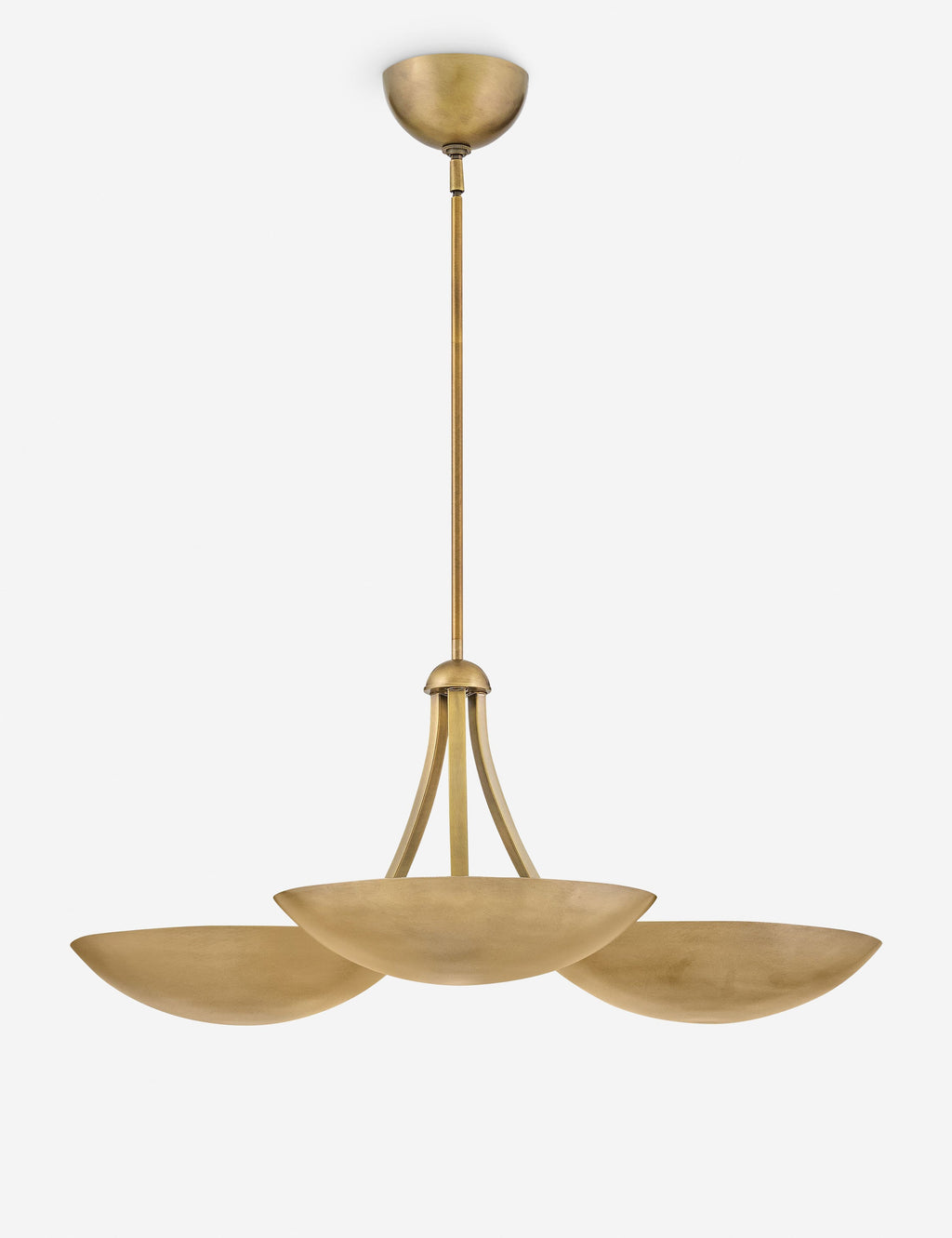 Lustre moderne Halvard en laiton ancien - Laiton ancien