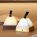 Lampe à poser moderne Archer en Albâtre Or et blanc