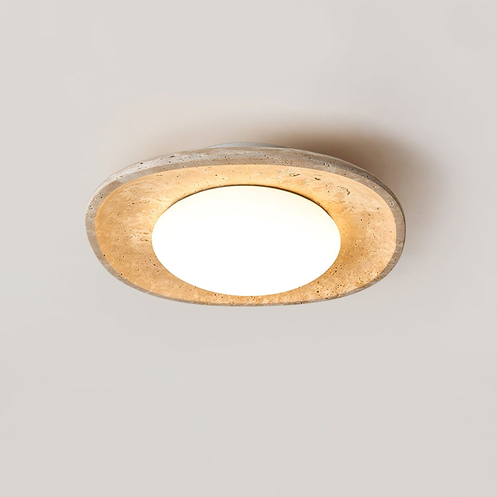 Plafonnier moderne Ketill en Travertin jaune