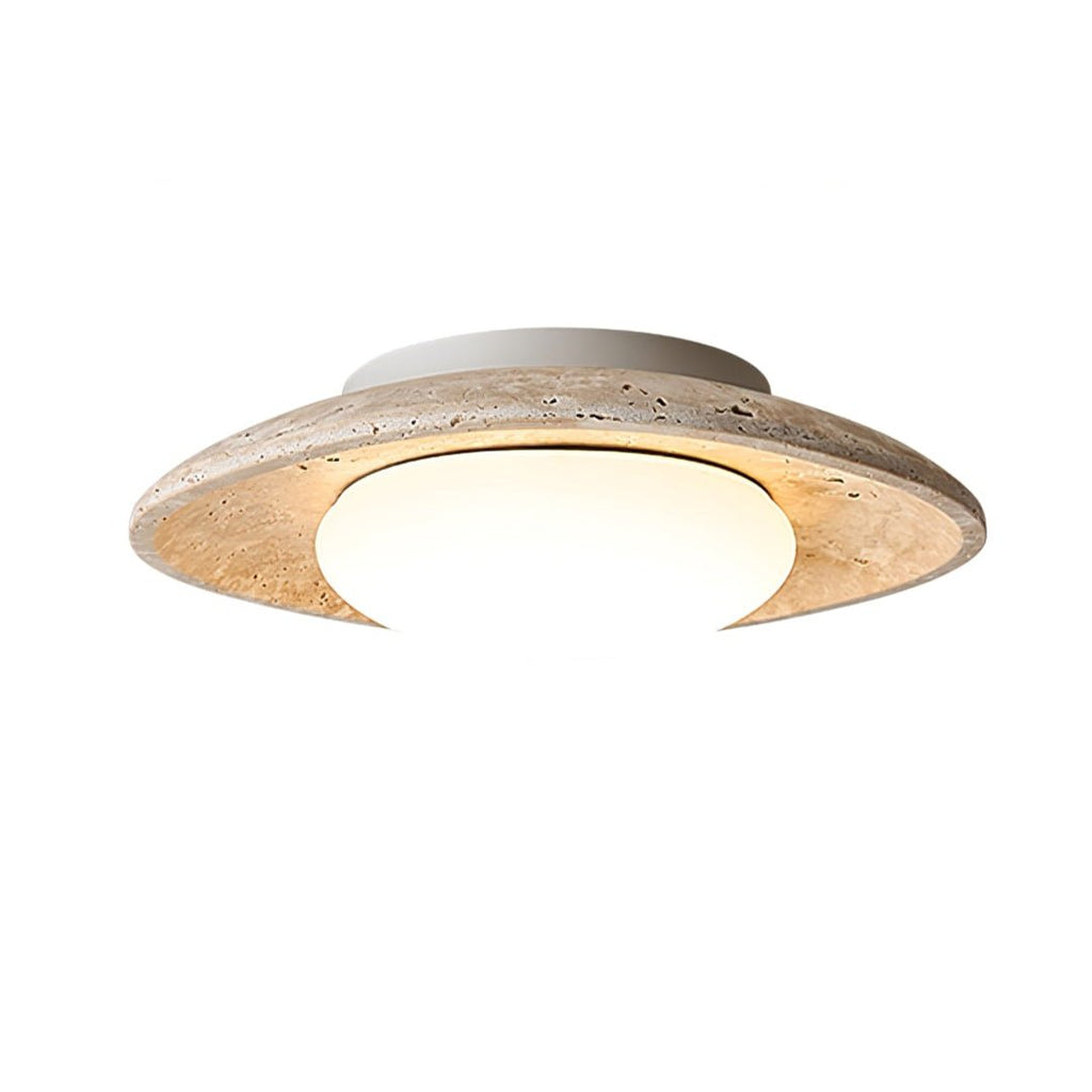Plafonnier moderne Ketill en Travertin jaune