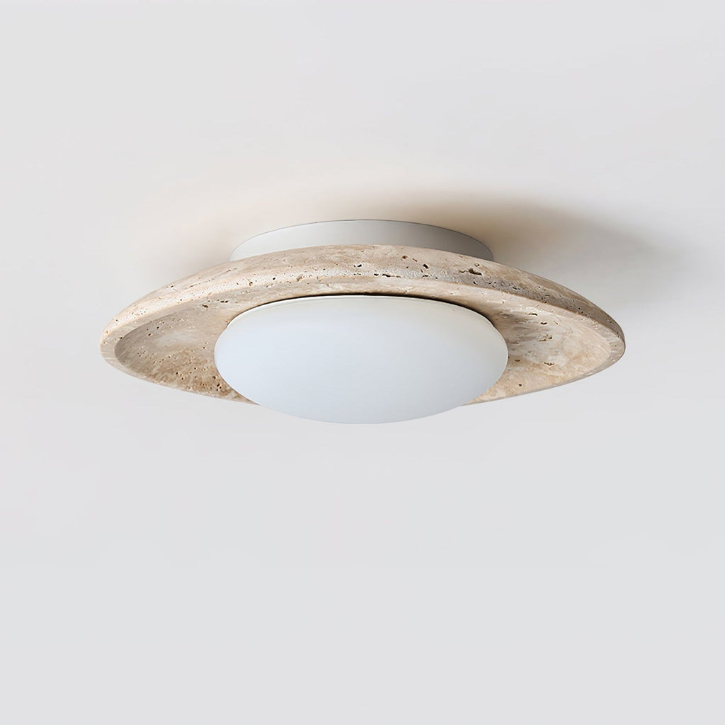 Plafonnier moderne Ketill en Travertin jaune