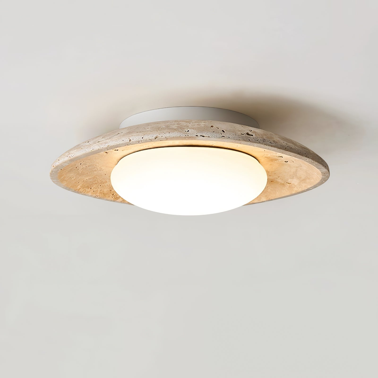 Plafonnier moderne Ketill en Travertin jaune