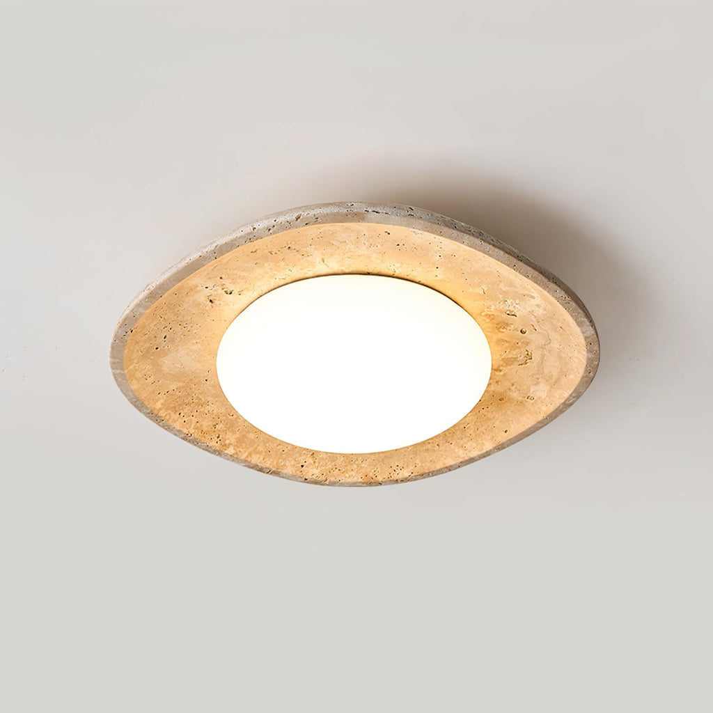 Plafonnier moderne Ketill en Travertin jaune