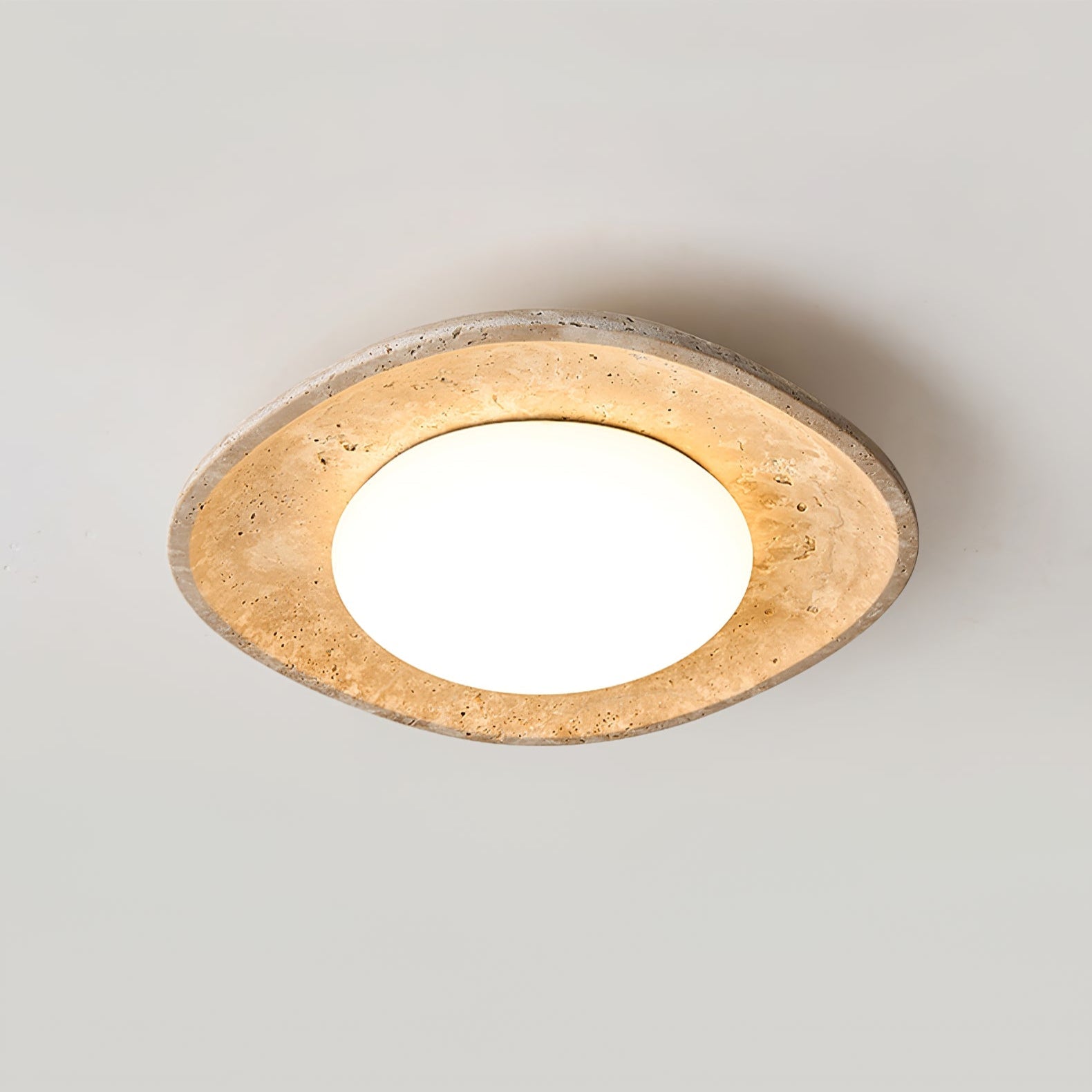 Plafonnier moderne Ketill en Travertin jaune