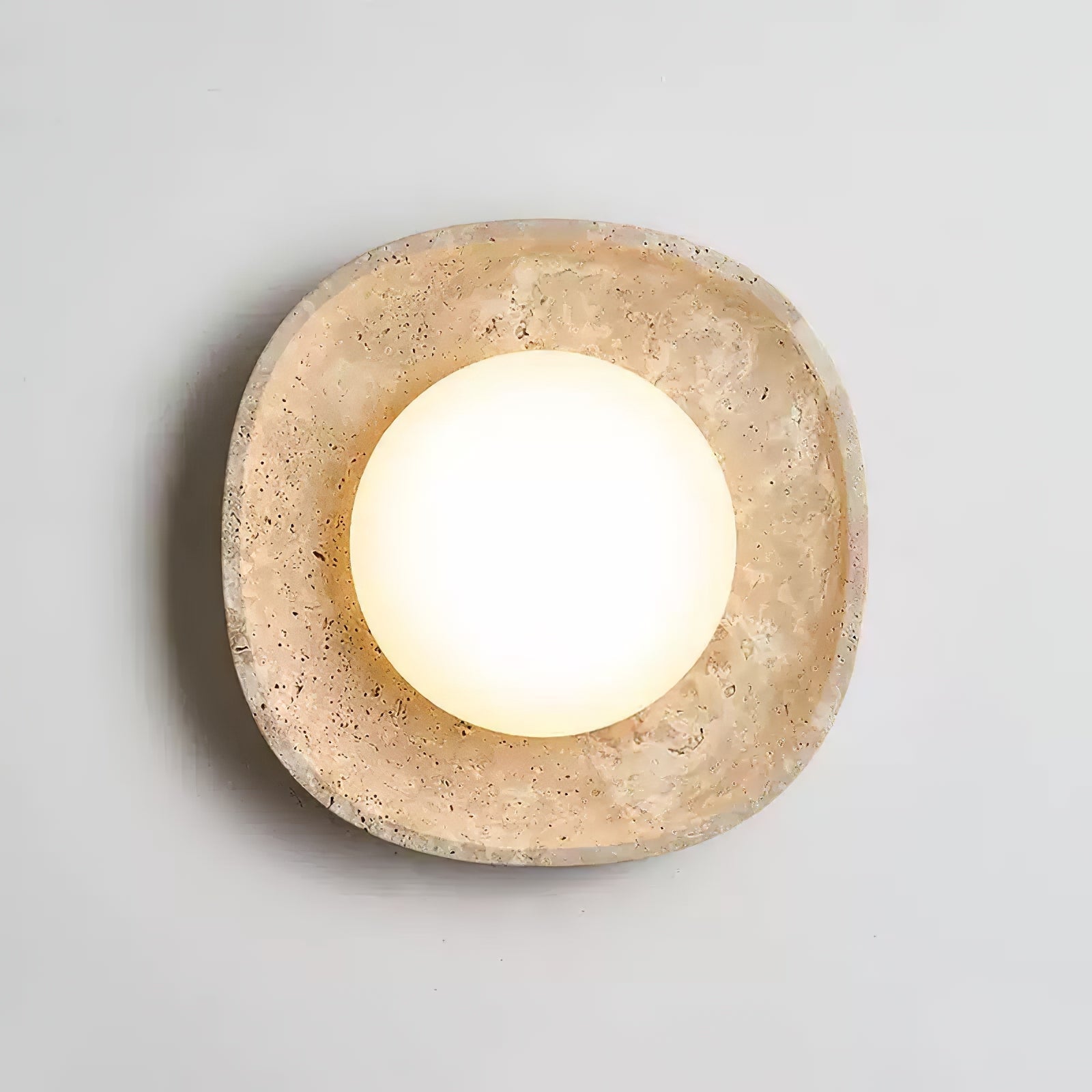 Plafonnier moderne Ketill en Travertin jaune