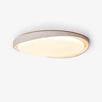 Plafonnier moderne Lamont en Travertin jaune et blanc