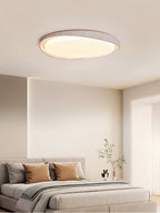 Plafonnier moderne Lamont en Travertin jaune et blanc