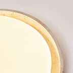 Plafonnier moderne Lamont en Travertin jaune et blanc