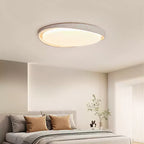 Plafonnier moderne Lamont en Travertin jaune et blanc