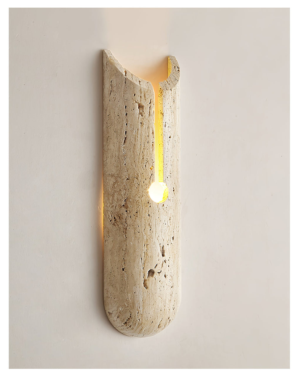 Applique murale moderne Turner en Travertin jaune