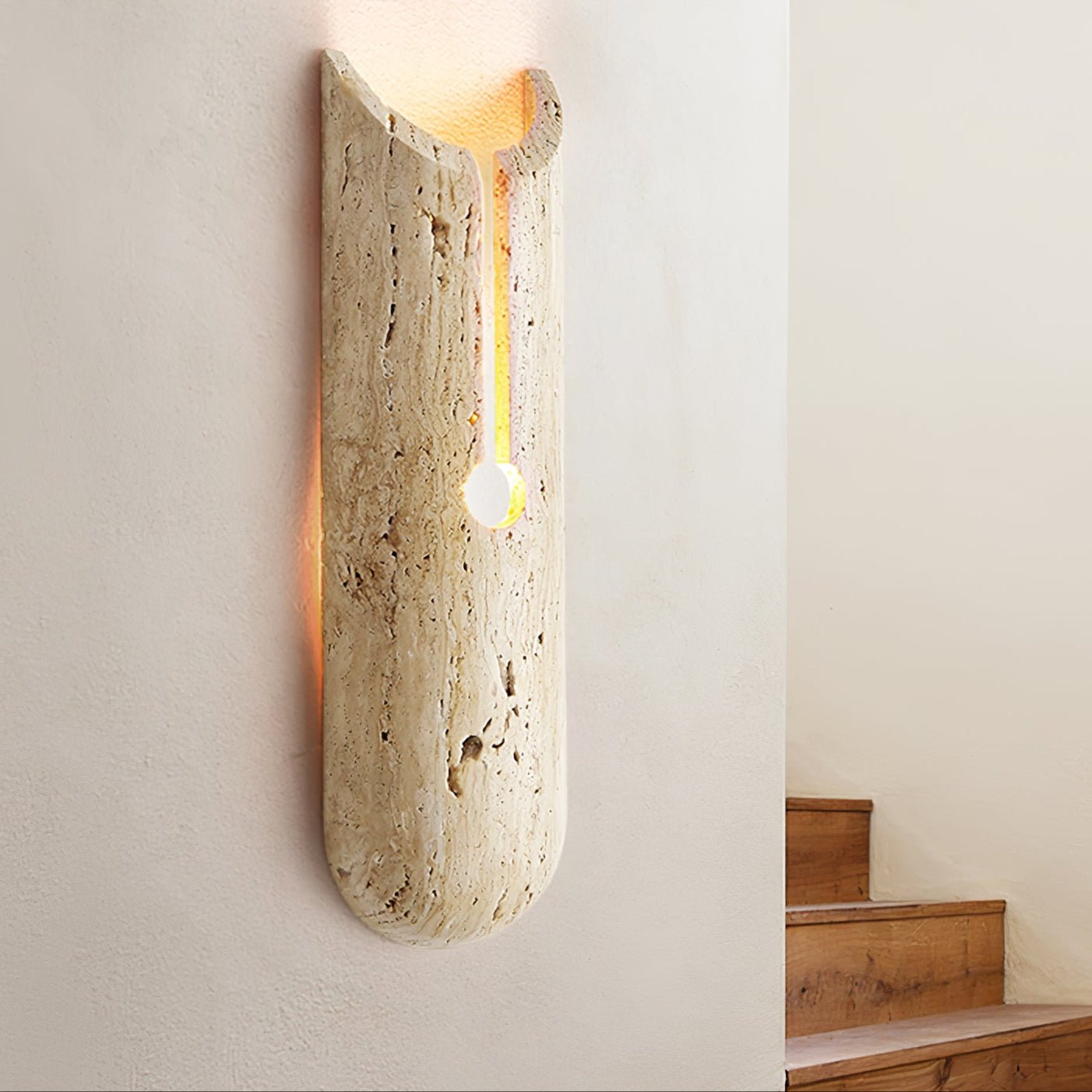 Applique murale moderne Turner en Travertin jaune