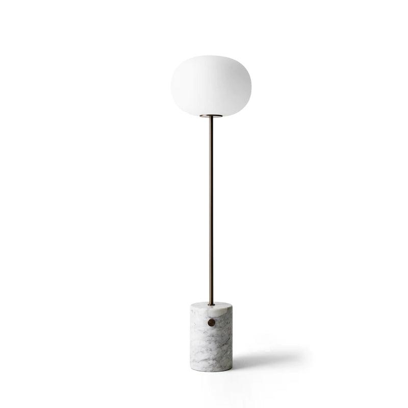 Lampadaire moderne Dren en Travertin Noir et blanc marbre