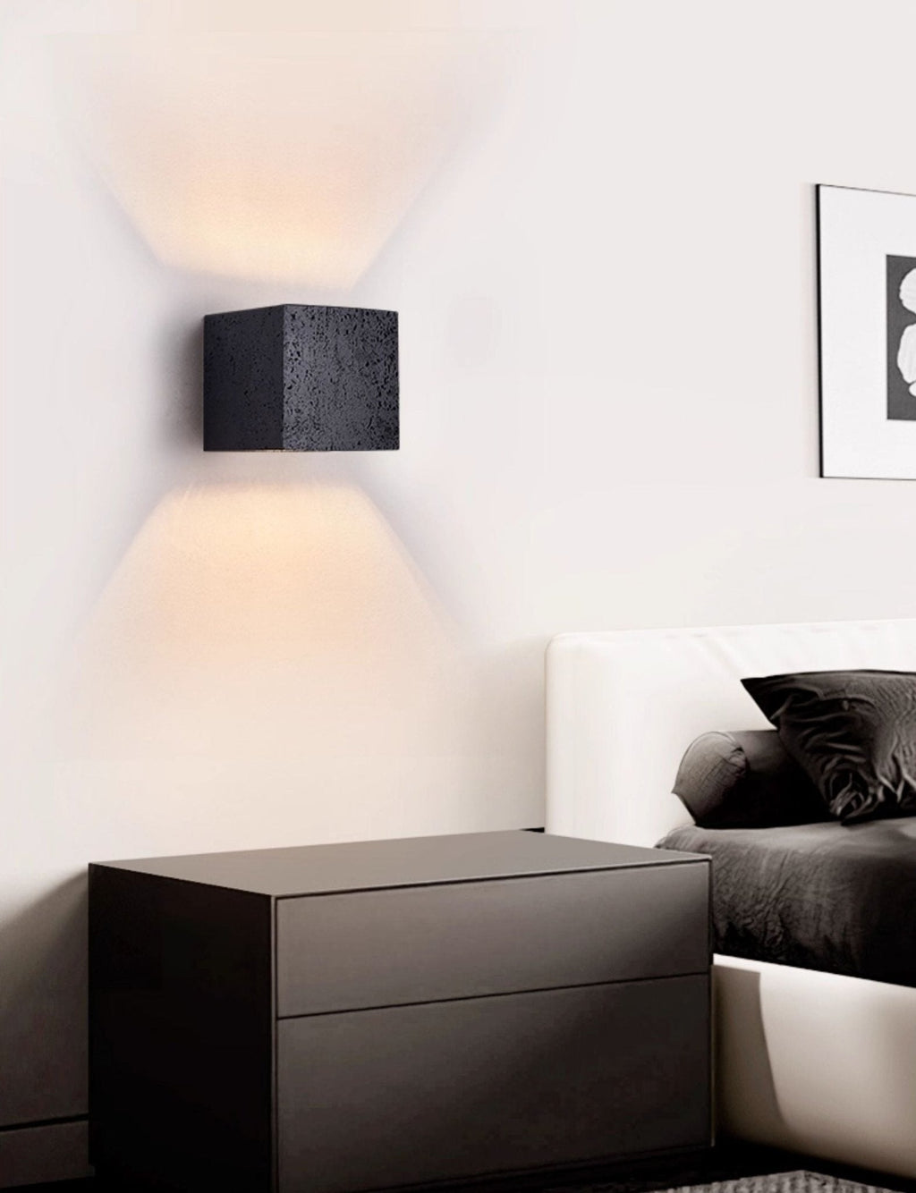 Applique murale moderne Marshall en Noir travertin