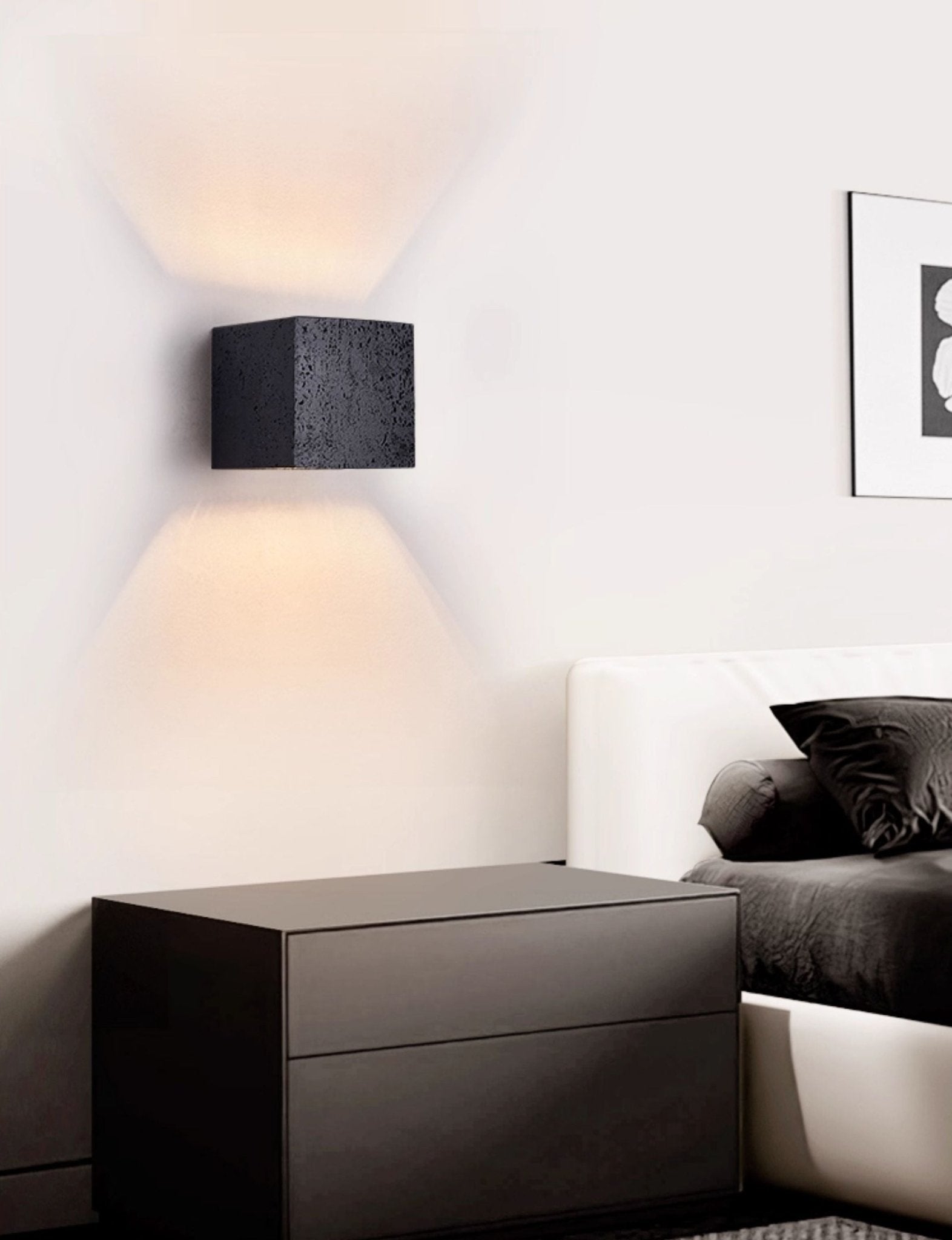 Applique murale moderne Marshall en Noir travertin