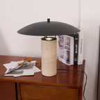 Lampe à poser moderne Loch en Travertin