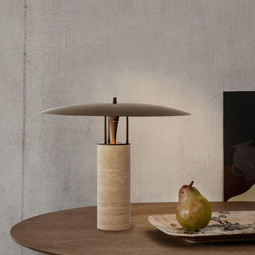 Lampe à poser moderne Loch en Travertin