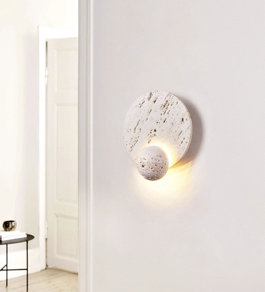 Applique murale moderne Lawley en Beige travertin