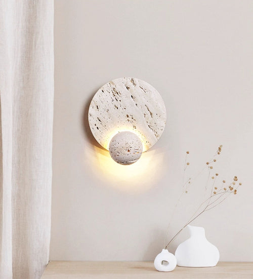 Applique murale moderne Lawley en Beige travertin