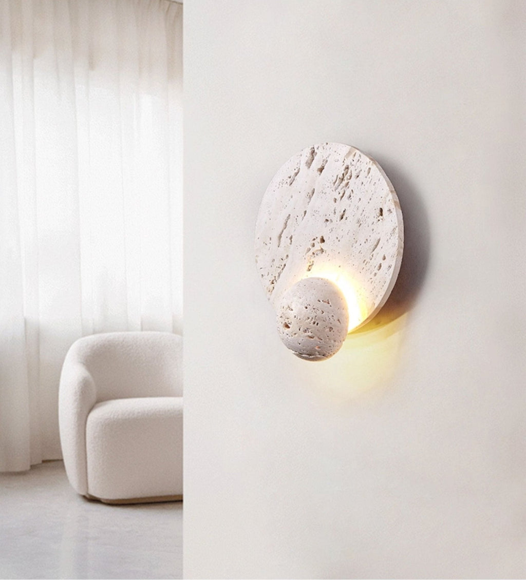 Applique murale moderne Lawley en Beige travertin