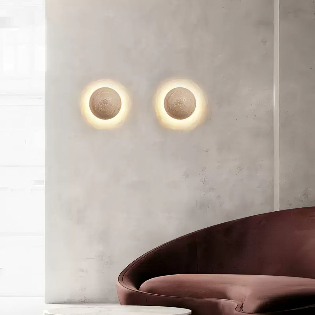 Applique murale moderne Lawley en Travertin jaune