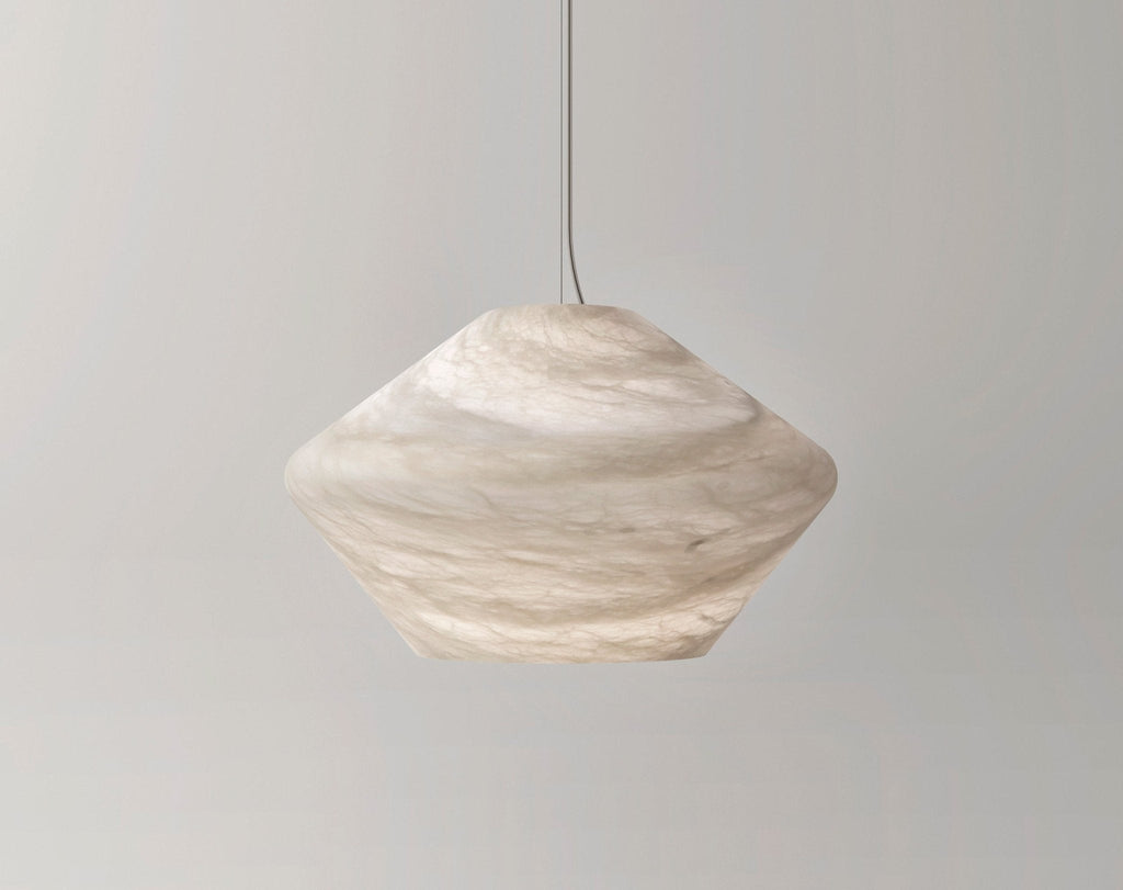 Suspension moderne Gudald en Blanc albâtre