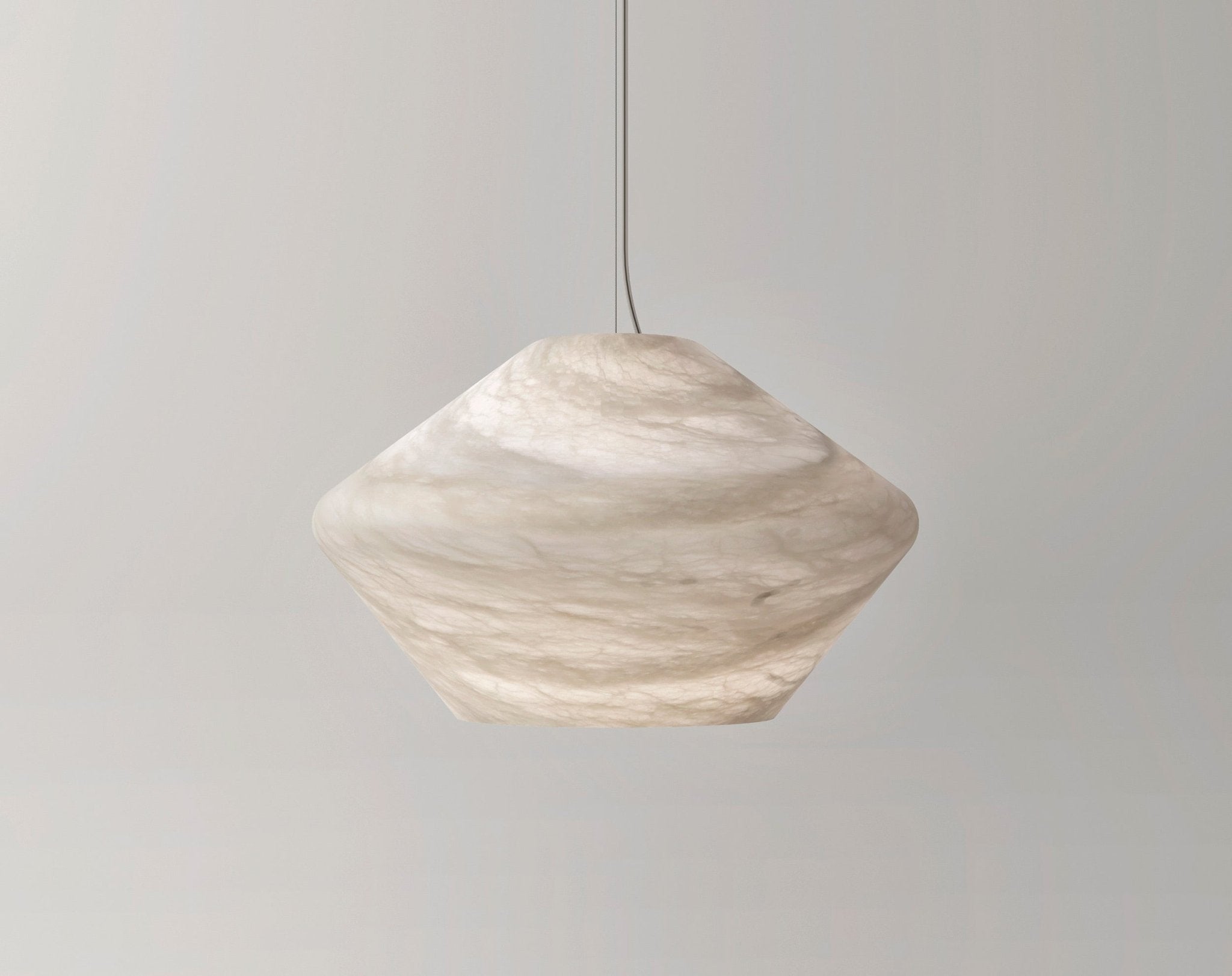 Suspension moderne Gudald en Blanc albâtre