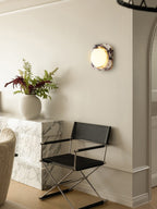 Applique murale moderne Mico en Marbre Bulgari et blanc