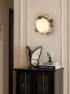 Applique murale moderne Mico en Marbre Bulgari et blanc