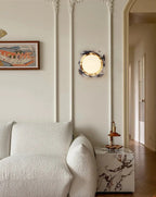Applique murale moderne Mico en Marbre Bulgari et blanc