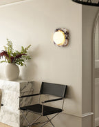 Applique murale moderne Mico en Marbre Bulgari et blanc