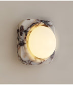Applique murale moderne Mico en Marbre Bulgari et blanc