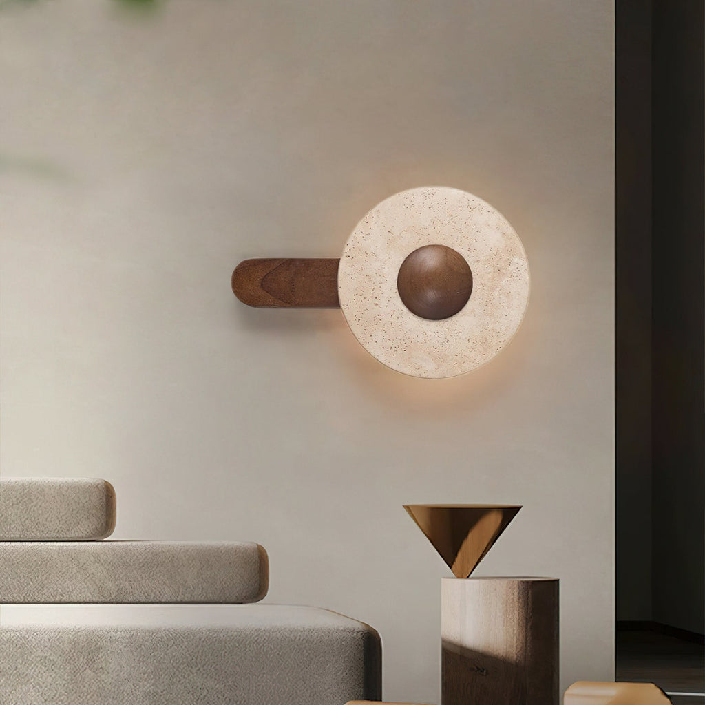 Applique murale moderne Wren en bois Foncé marron