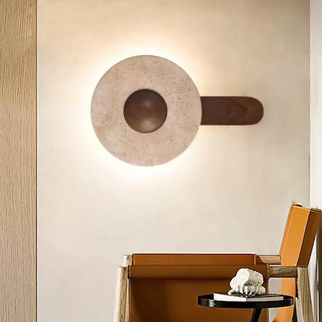 Applique murale moderne Wren en bois Foncé marron