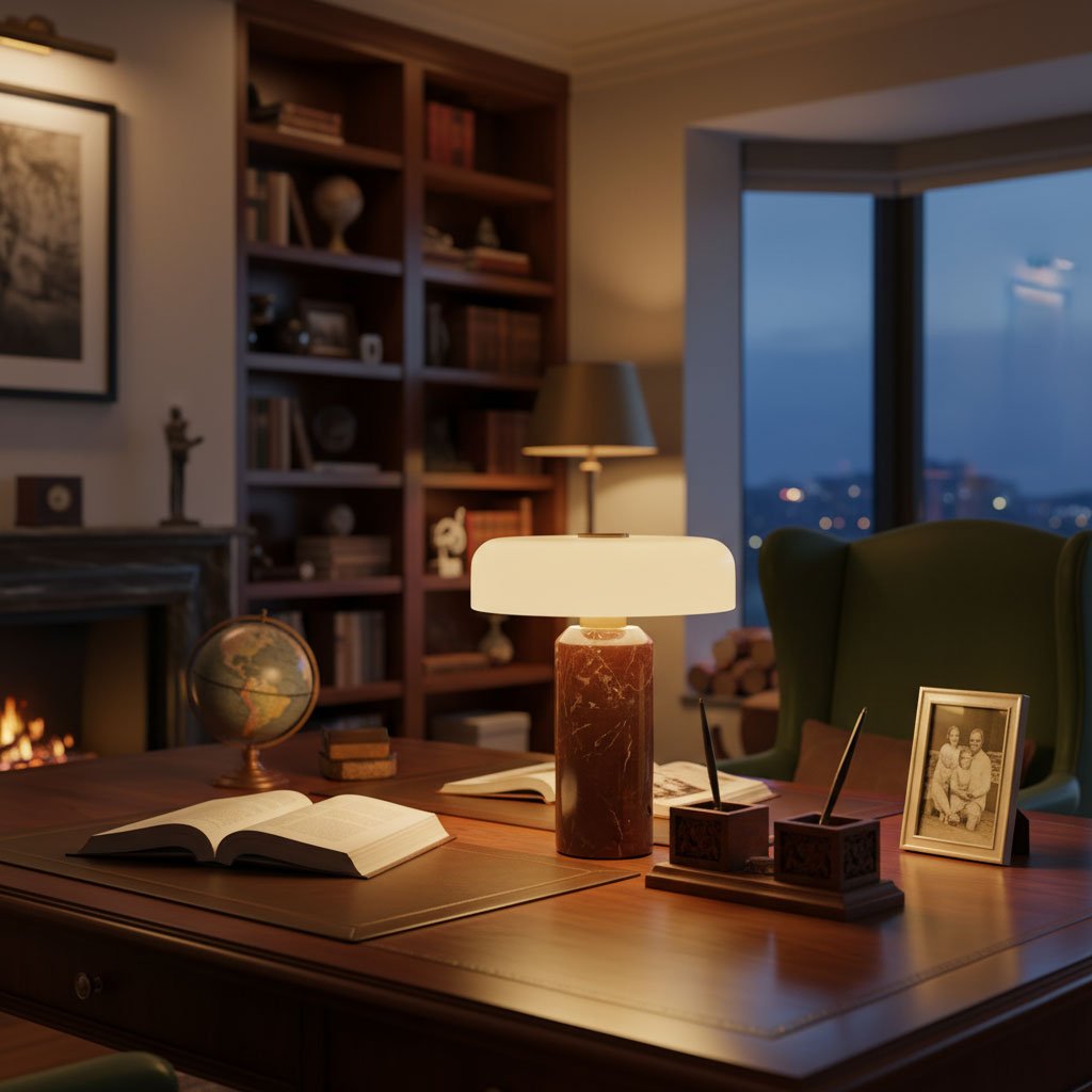 Lampe à poser moderne Fridrek en Marbre Noir