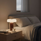 Lampe à poser moderne Fridrek en Marbre Foncé rouge