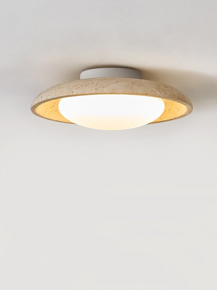 Plafonnier moderne Deacon en Travertin jaune