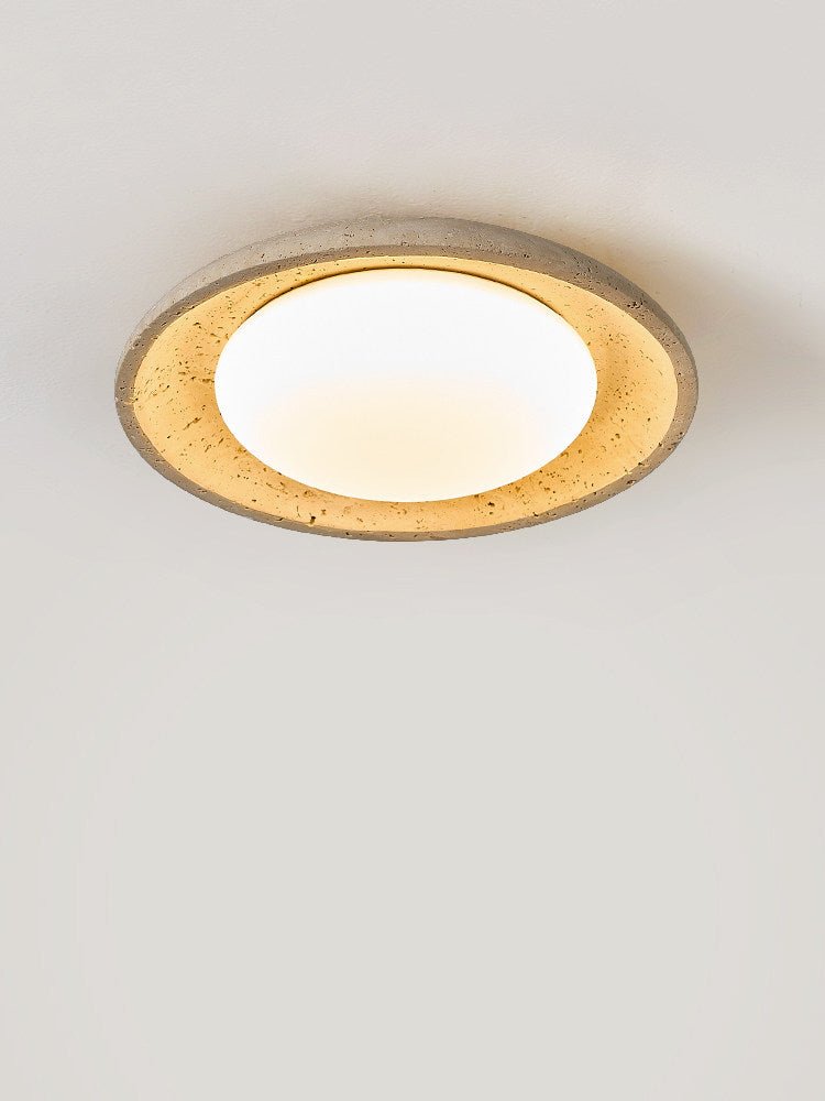 Plafonnier moderne Deacon en Travertin jaune