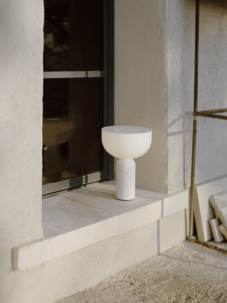 Lampe à poser moderne Fridrek en Marbre Blanc