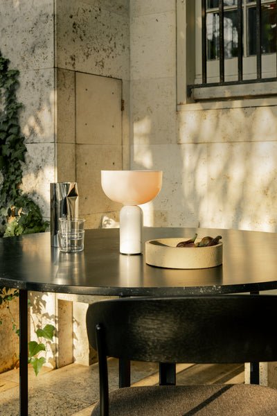Lampe à poser moderne Fridrek en Marbre Foncé rouge