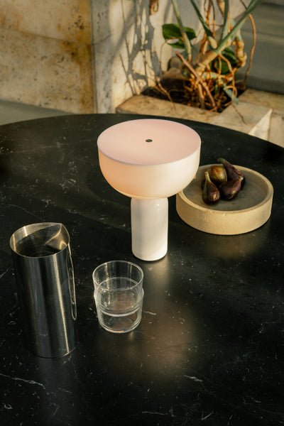 Lampe à poser moderne Fridrek en Marbre Blanc