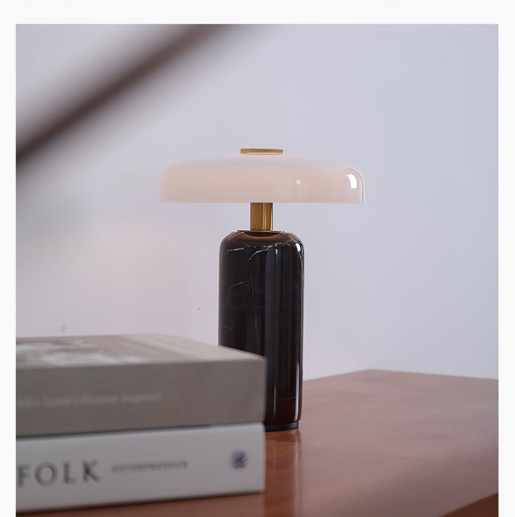 Lampe à poser moderne Fridrek en Marbre Foncé rouge