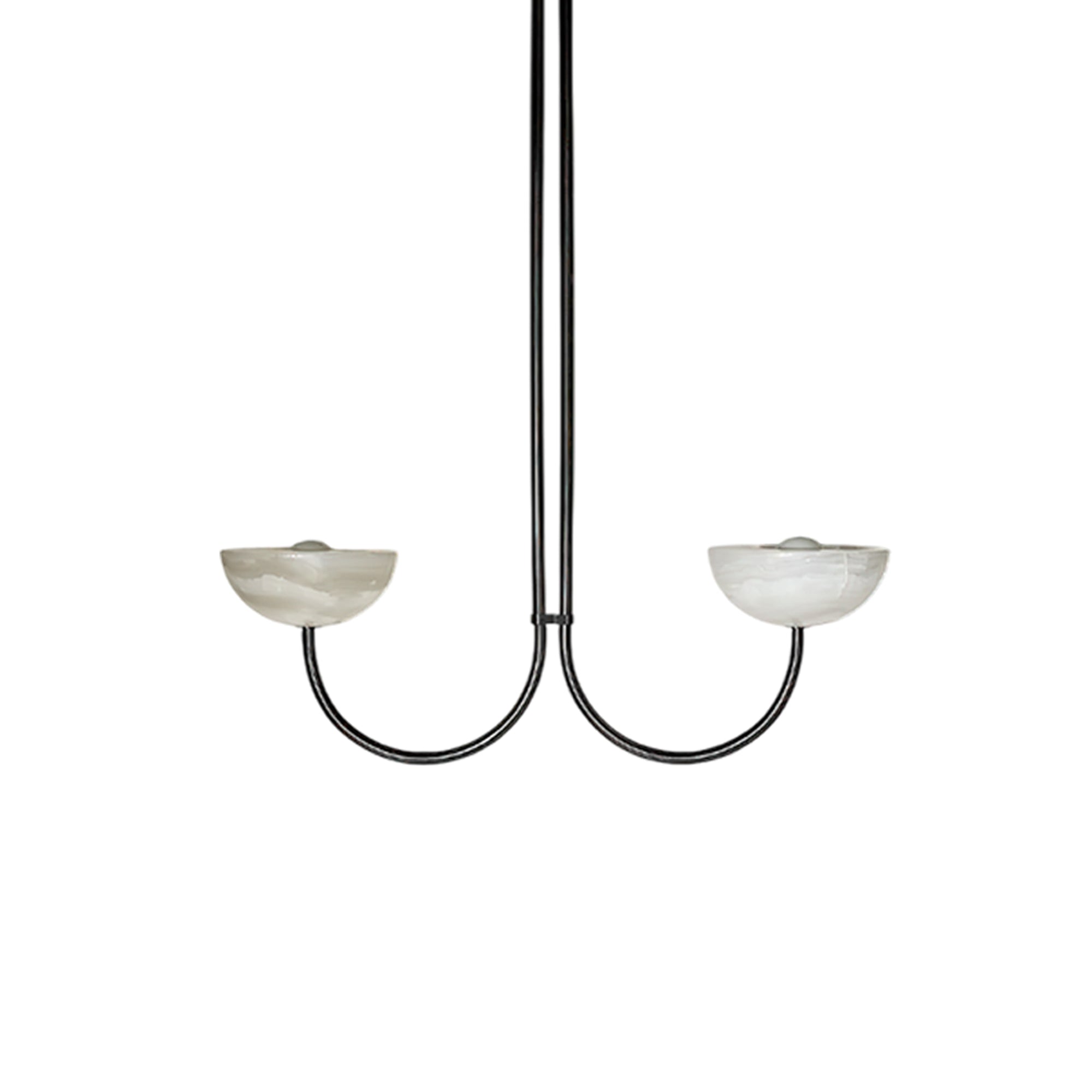 Suspension moderne Warwick en Jade Noir et albâtre blanc