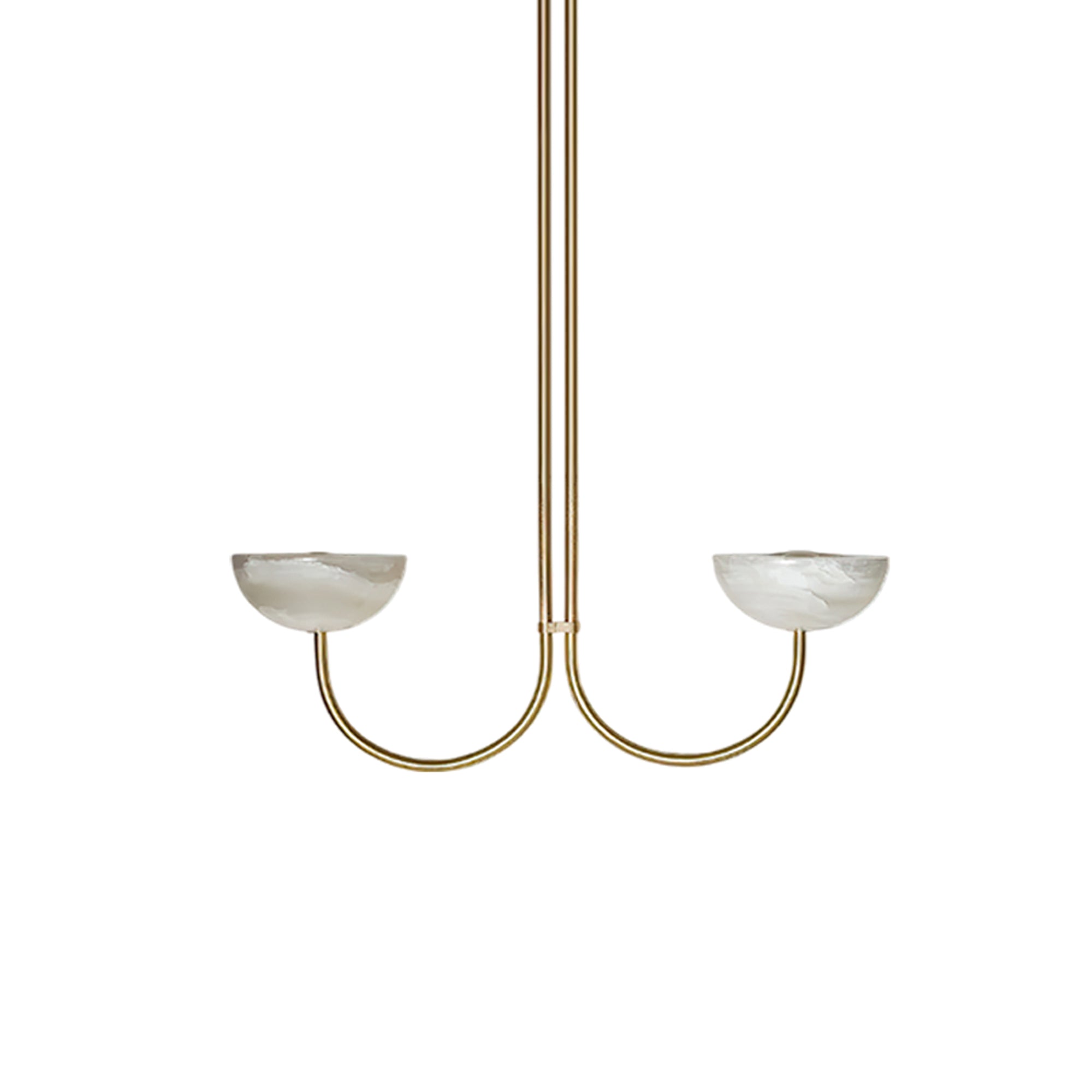 Suspension moderne Warwick en Jade Or et albâtre blanc