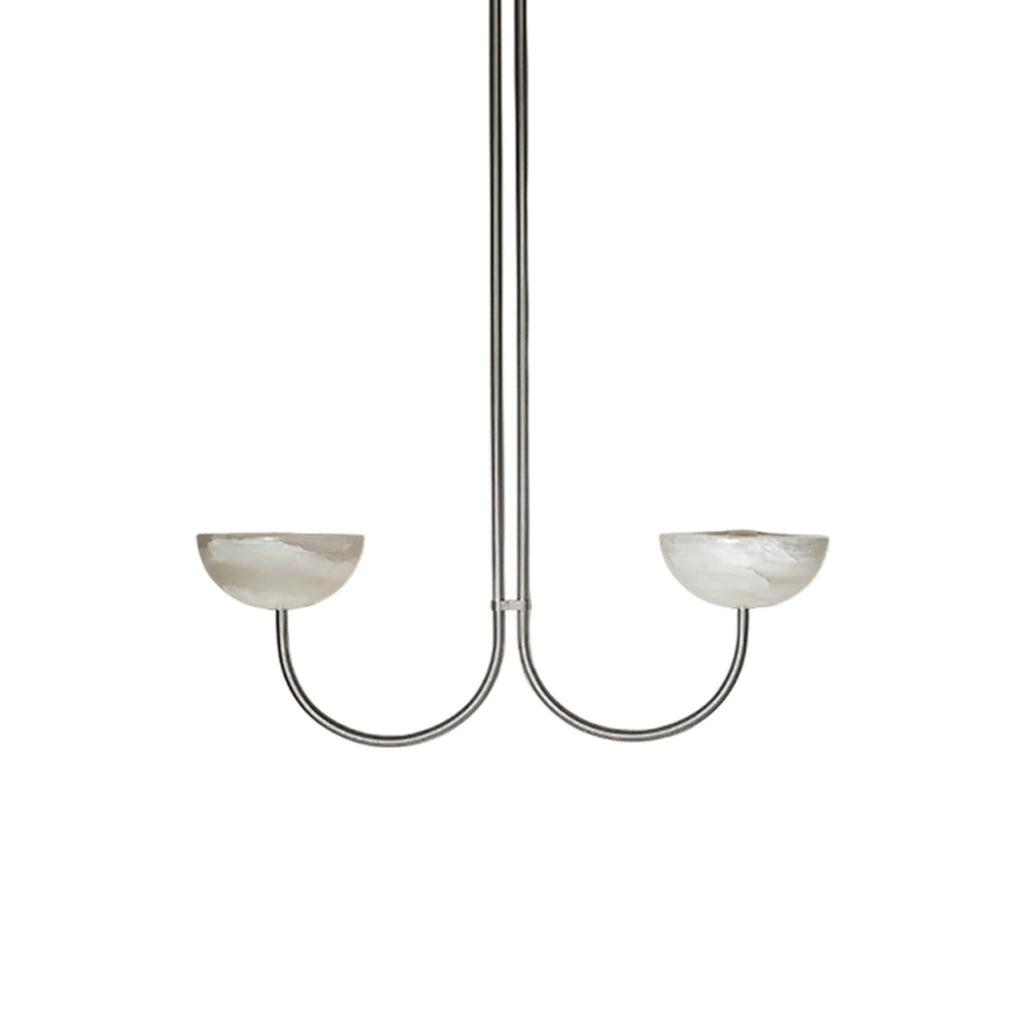 Suspension moderne Warwick en Jade Blanc et blanc albâtre
