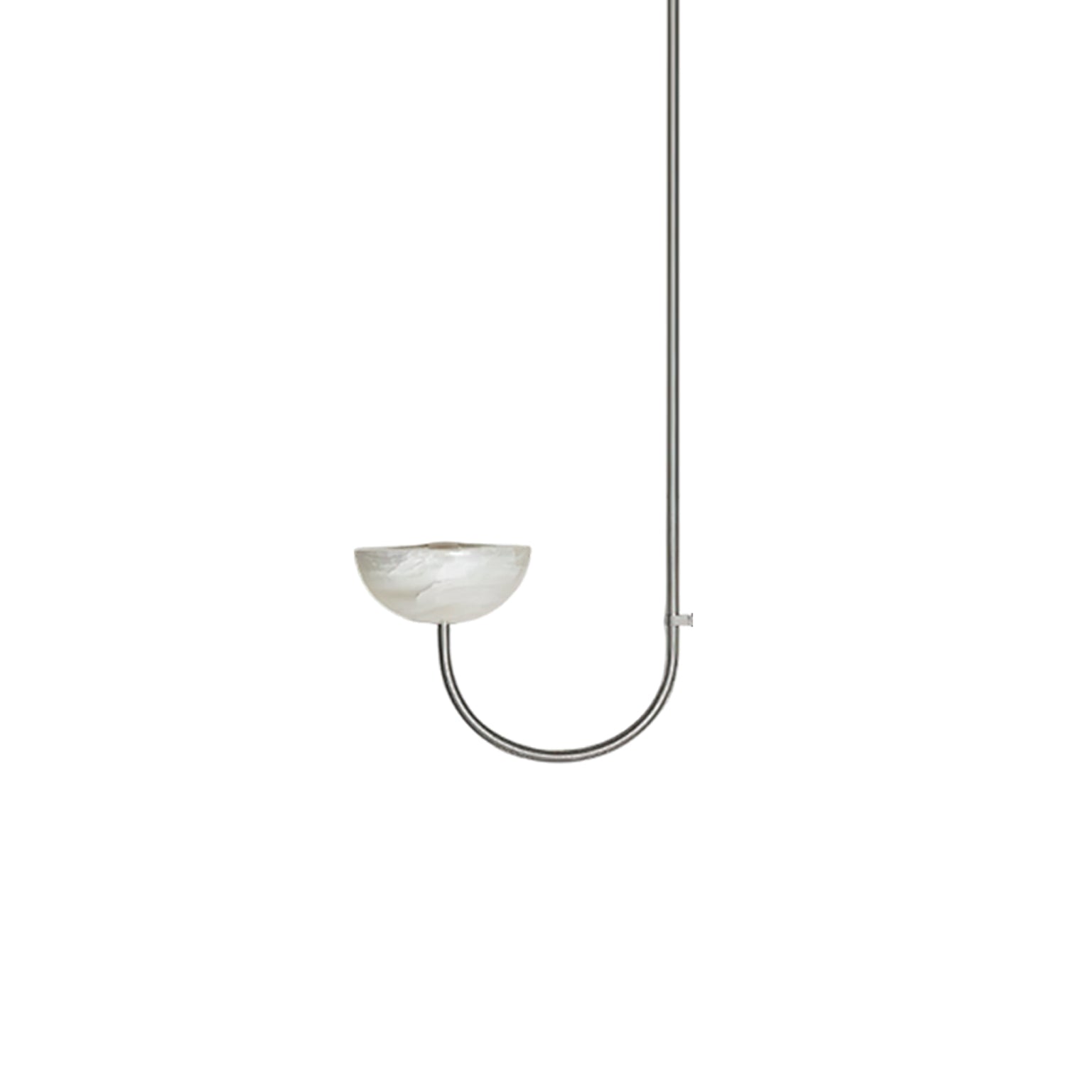 Suspension moderne Warwick en Jade Chrome et blanc albâtre