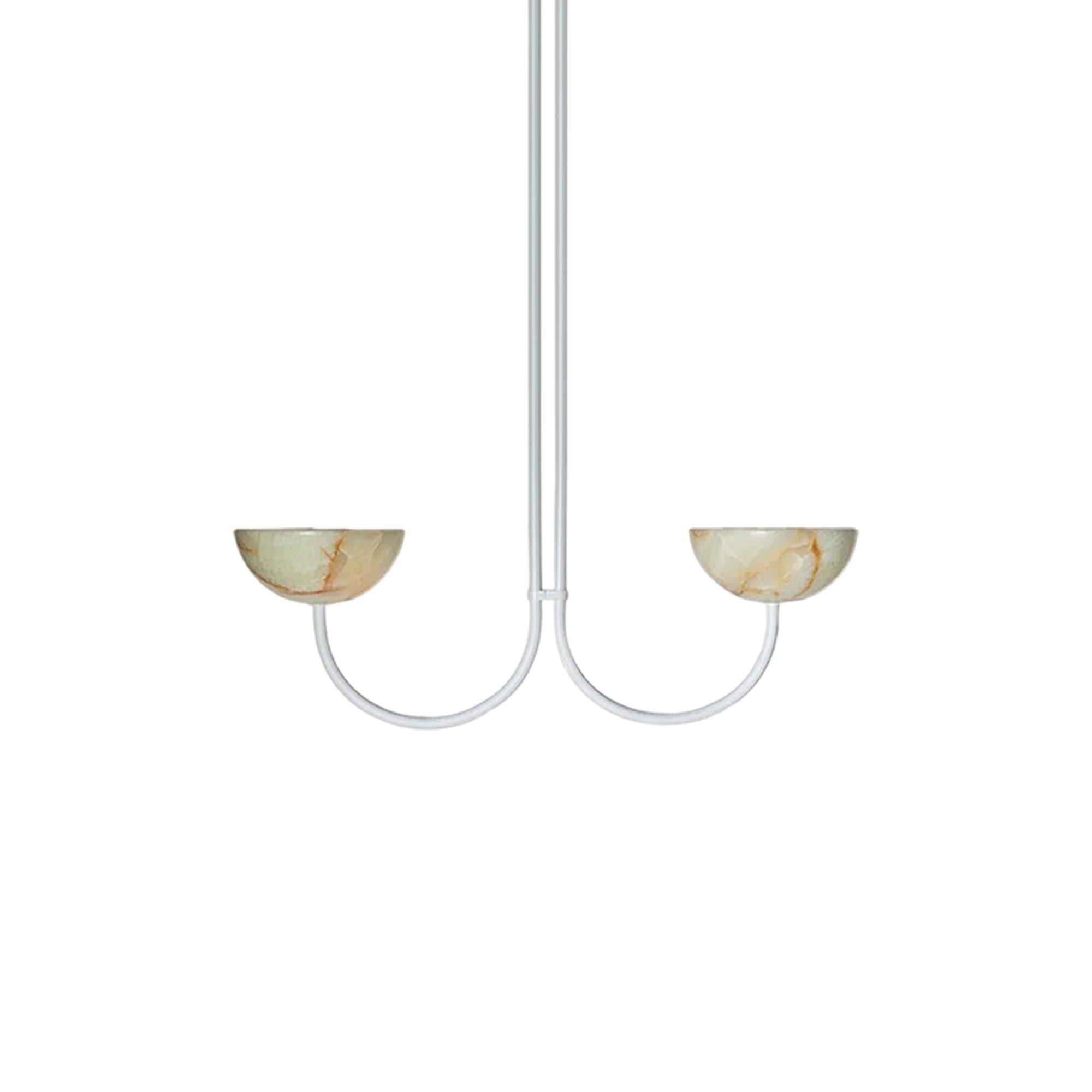 Suspension moderne Warwick en Albâtre Blanc et vert Jade