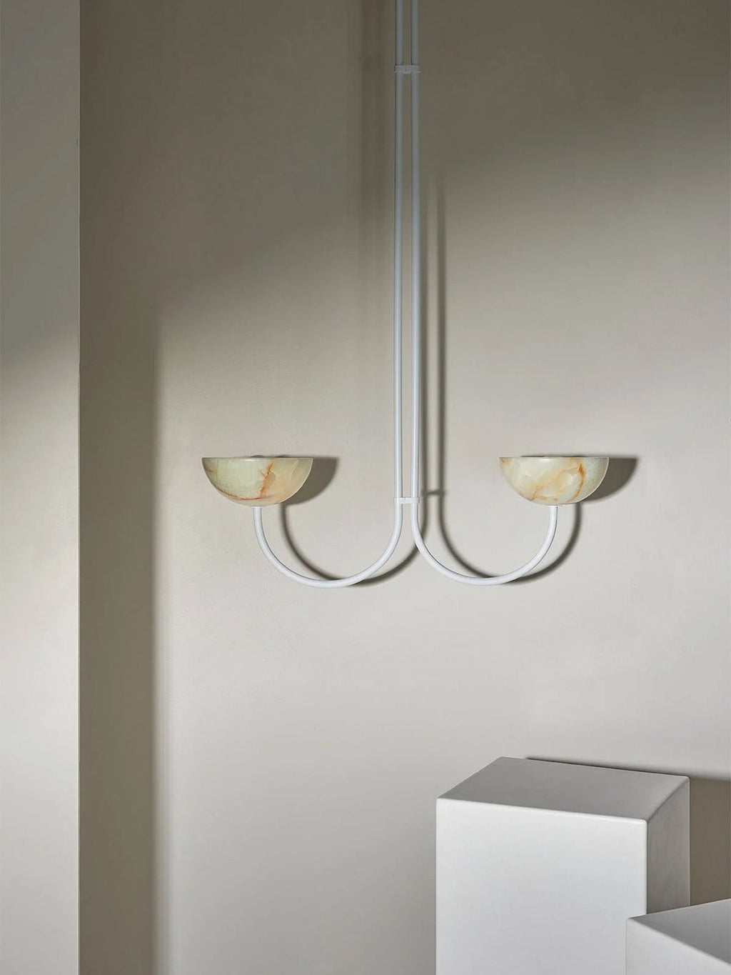 Suspension moderne Warwick en Albâtre Noir et vert Jade
