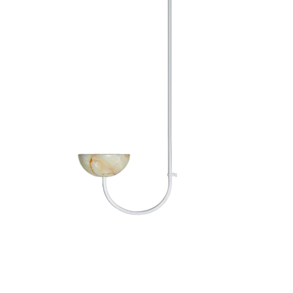 Suspension moderne Warwick en Albâtre Blanc et vert Jade