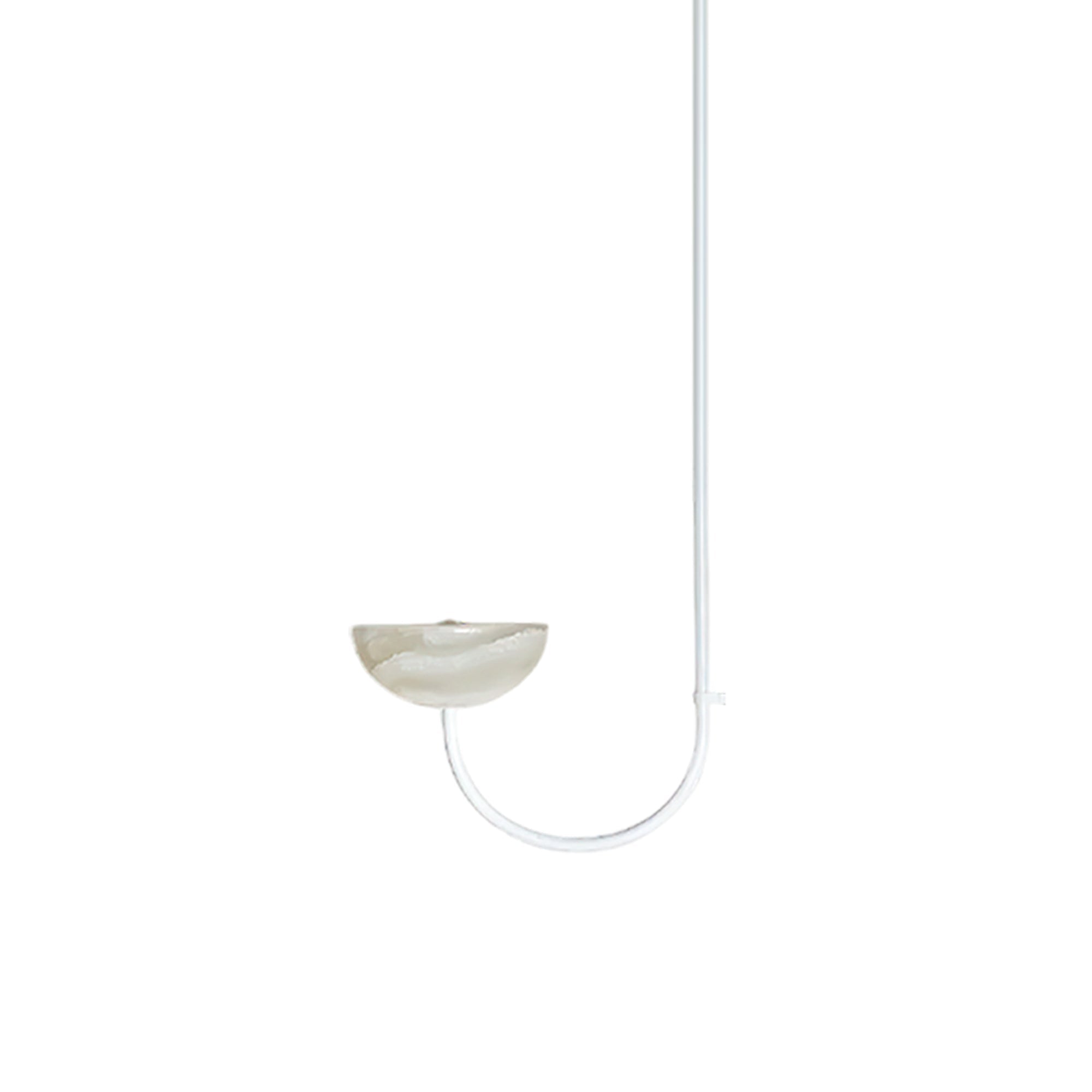 Suspension moderne Warwick en Jade Blanc et blanc albâtre