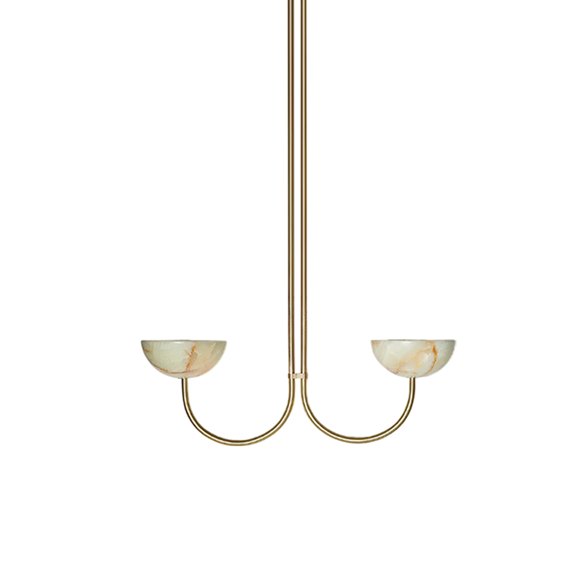 Suspension moderne Warwick en Albâtre Doré et vert Jade